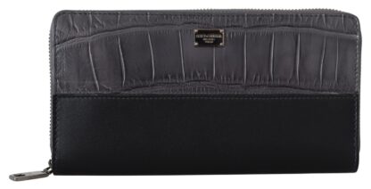 Dolce & Gabbana - Elegant Textured Leather Zip-Around Wallet