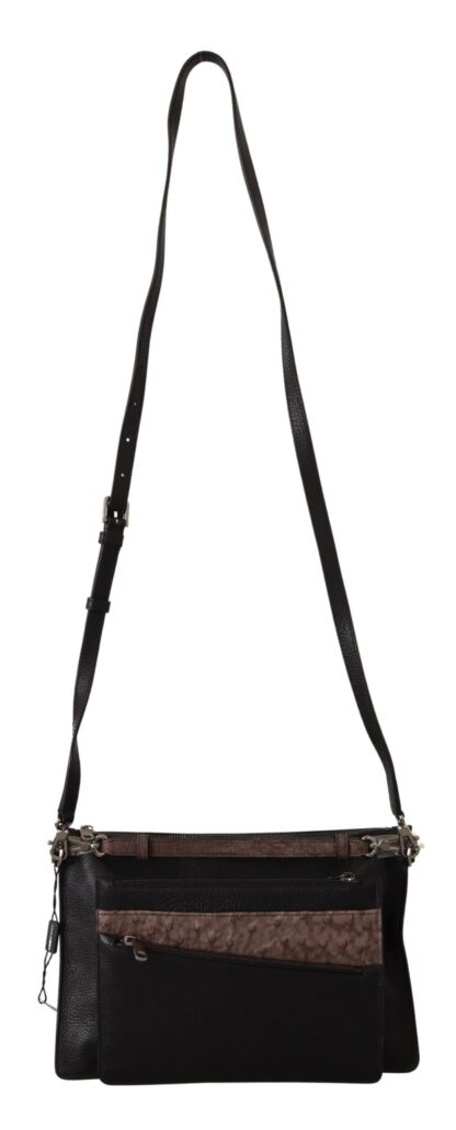 Dolce & Gabbana - Elegant Black Leather Sling Shoulder Bag