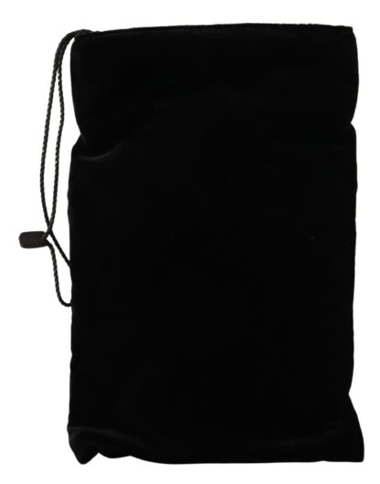 Dolce & Gabbana - Elegant Black Velvet Pouch Bag Drawstring