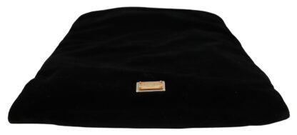 Dolce & Gabbana - Elegant Black Velvet Pouch Bag Drawstring