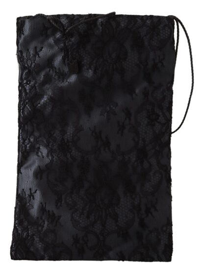 Dolce & Gabbana - Elegant Satin Lace Drawstring Pouch