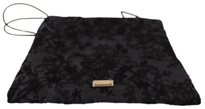 Dolce & Gabbana - Elegant Satin Lace Drawstring Pouch