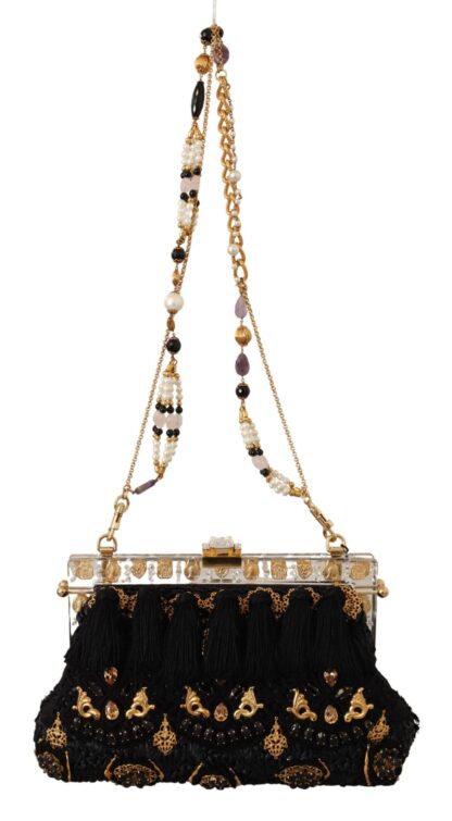 Dolce & Gabbana - Opulent Black Crystal VANDA Evening Clutch