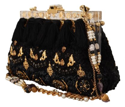 Dolce & Gabbana - Opulent Black Crystal VANDA Evening Clutch