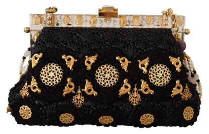 Dolce & Gabbana - Opulent Black Crystal VANDA Evening Clutch