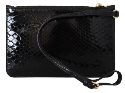 Dolce & Gabbana - Exotic Leather Black Wristlet Wallet