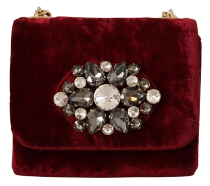 Dolce & Gabbana - Velvet Bordeaux Mini Crossbody Elegance