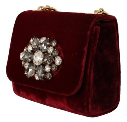 Dolce & Gabbana - Velvet Bordeaux Mini Crossbody Elegance