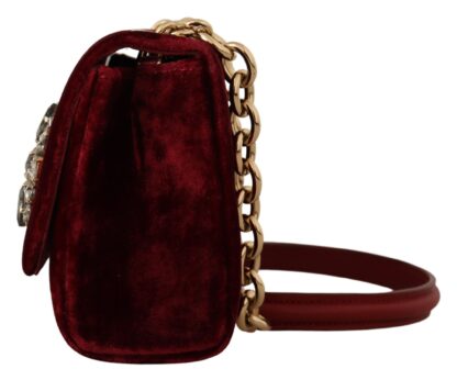 Dolce & Gabbana - Velvet Bordeaux Mini Crossbody Elegance