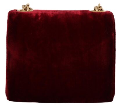 Dolce & Gabbana - Velvet Bordeaux Mini Crossbody Elegance