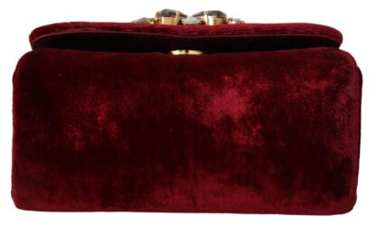 Dolce & Gabbana - Velvet Bordeaux Mini Crossbody Elegance