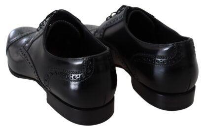 Dolce & Gabbana - Elegant Black Leather Formal Derby Shoes