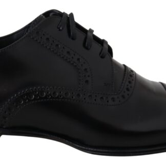 Dolce & Gabbana - Elegant Black Leather Derby Shoes