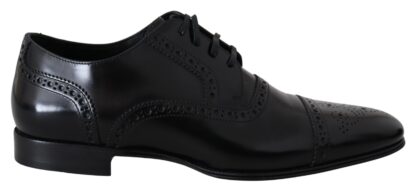 Dolce & Gabbana - Elegant Black Leather Formal Derby Shoes