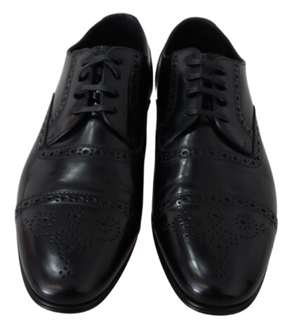 Dolce & Gabbana - Elegant Black Leather Formal Derby Shoes