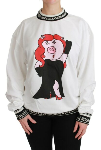 Dolce & Gabbana - Chic Crew-Neck Pullover Sweater with Unique Print