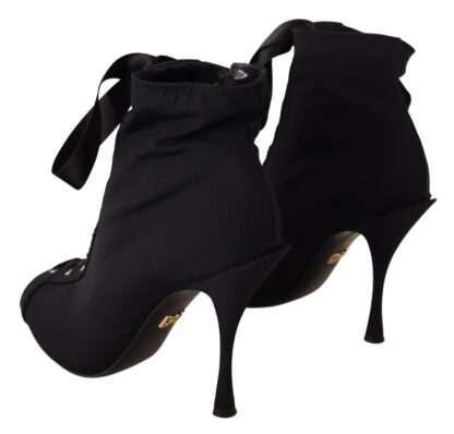 Dolce & Gabbana - Elegant Ankle Open Toe Heel Boots