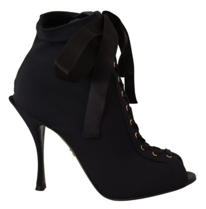 Dolce & Gabbana - Elegant Ankle Open Toe Heel Boots