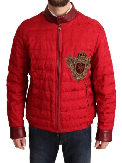 Dolce & Gabbana - Red and Gold Bomber Designer Jacket