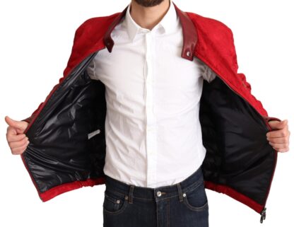 Dolce & Gabbana - Red and Gold Bomber Designer Jacket