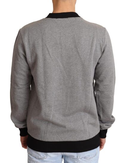 Dolce & Gabbana - Elegant Gray Crown Motif Crewneck Sweater