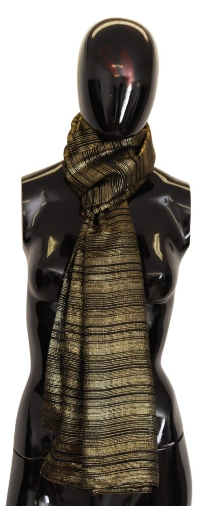 Dolce & Gabbana - Elegant Gold Silk Blend Scarf