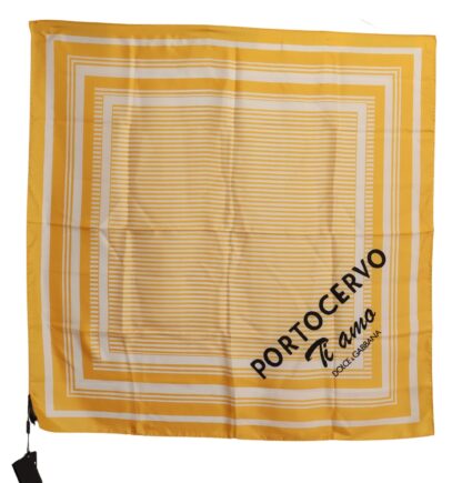 Dolce & Gabbana - Elegant Striped Silk Square Scarf