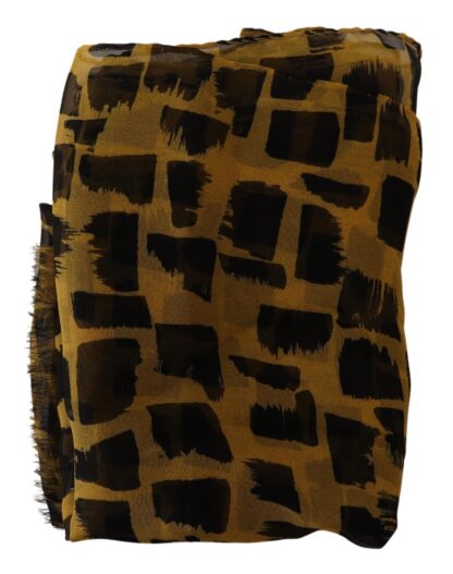 Dolce & Gabbana - Elegant Silk Scarf in Yellow & Black