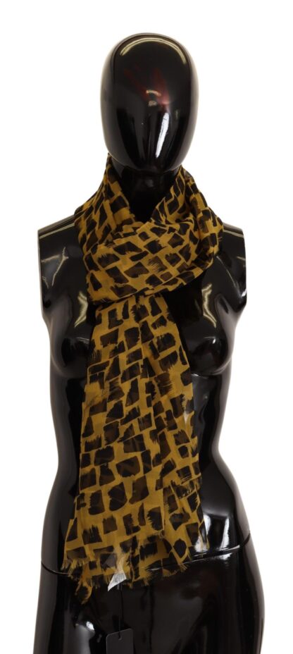 Dolce & Gabbana - Elegant Silk Scarf in Yellow & Black