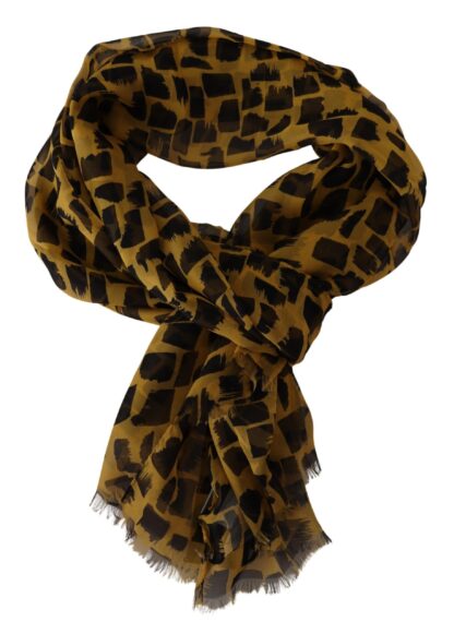 Dolce & Gabbana - Elegant Silk Scarf in Yellow & Black