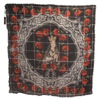 Dolce & Gabbana - Elegant Striped Silk Square Scarf with St. Tropez Print