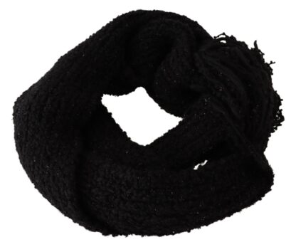 Dolce & Gabbana - Elegant Black Wool-Blend Designer Scarf