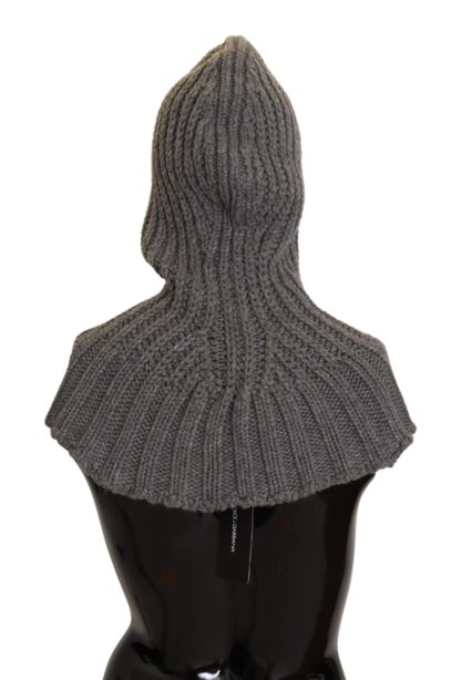 Dolce & Gabbana - Elegant Cashmere Hood Scarf in Gray