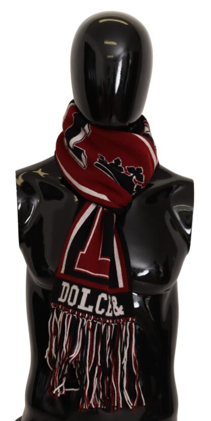 Dolce & Gabbana - Elegant Multicolor Cashmere Scarf with Royal Accents