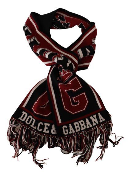 Dolce & Gabbana - Elegant Multicolor Cashmere Scarf with Royal Accents