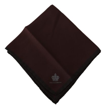 Dolce & Gabbana - Elegant Maroon Silk Pocket Square