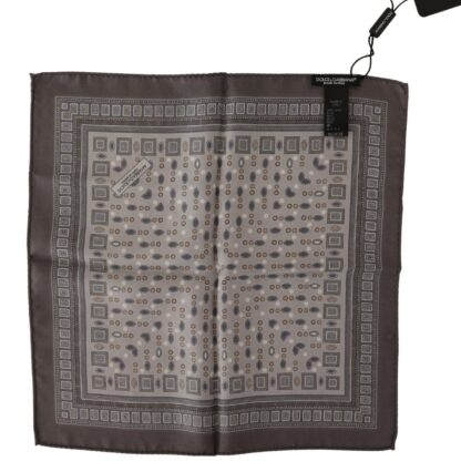 Dolce & Gabbana - Elegant Silk Pocket Square in Rich Brown