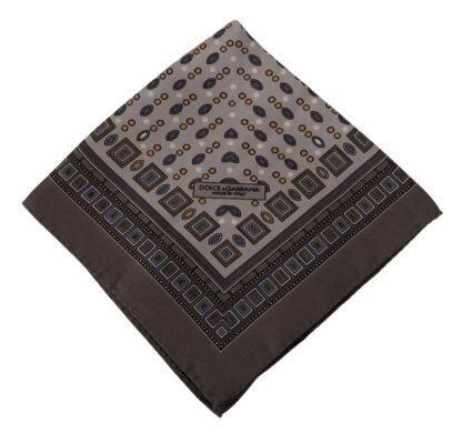 Dolce & Gabbana - Elegant Silk Pocket Square in Rich Brown