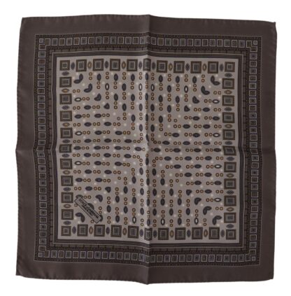 Dolce & Gabbana - Elegant Silk Pocket Square in Rich Brown