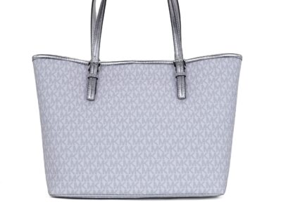 Michael Kors - Jet Set Girls Print Medium Signature PVC Carryall Shoulder Tote Handbag (Bright White Multi)