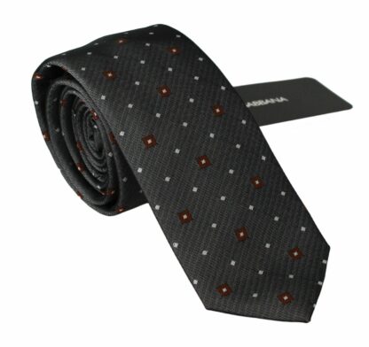 Dolce & Gabbana - Elegant Gray Patterned Silk Blend Neck Tie