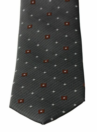 Dolce & Gabbana - Elegant Gray Patterned Silk Blend Neck Tie