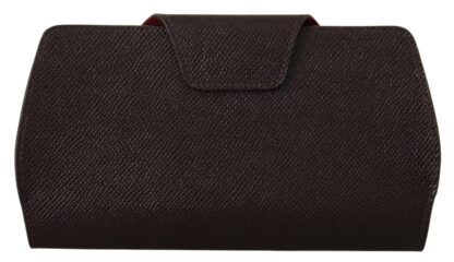 Dolce & Gabbana - Elegant Bordeaux Leather Sunglasses Pouch