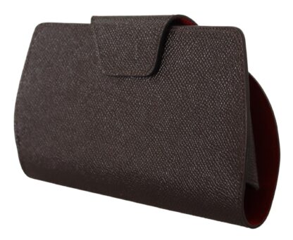 Dolce & Gabbana - Elegant Bordeaux Leather Sunglasses Pouch