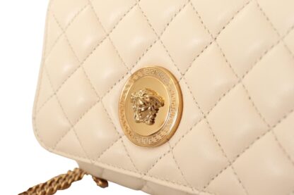 Versace - Chic Nappa Leather Crossbody in Purity White