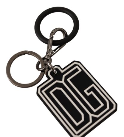 Dolce & Gabbana - Elegant Silver & Rubber Designer Keyring