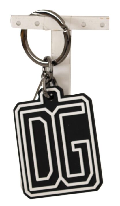 Dolce & Gabbana - Elegant Silver & Rubber Designer Keyring