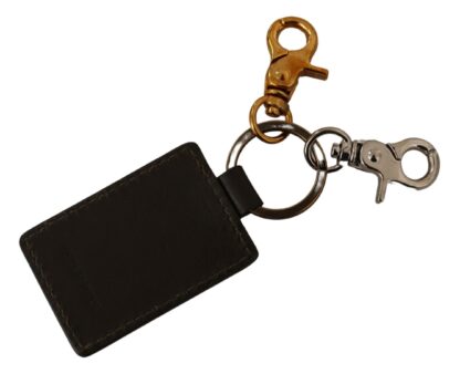 Dolce & Gabbana - Elegant Green Leather Designer Keychain