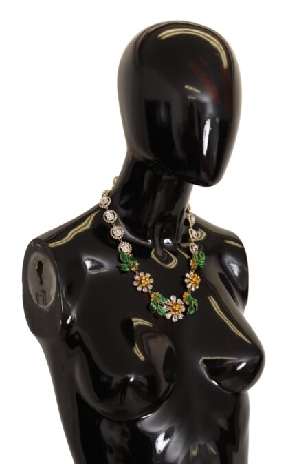 Dolce & Gabbana - Exquisite Gold Plated Crystal Charm Necklace