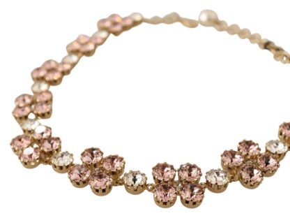 Dolce & Gabbana - Elegant Gold Tone Crystal Charm Necklace